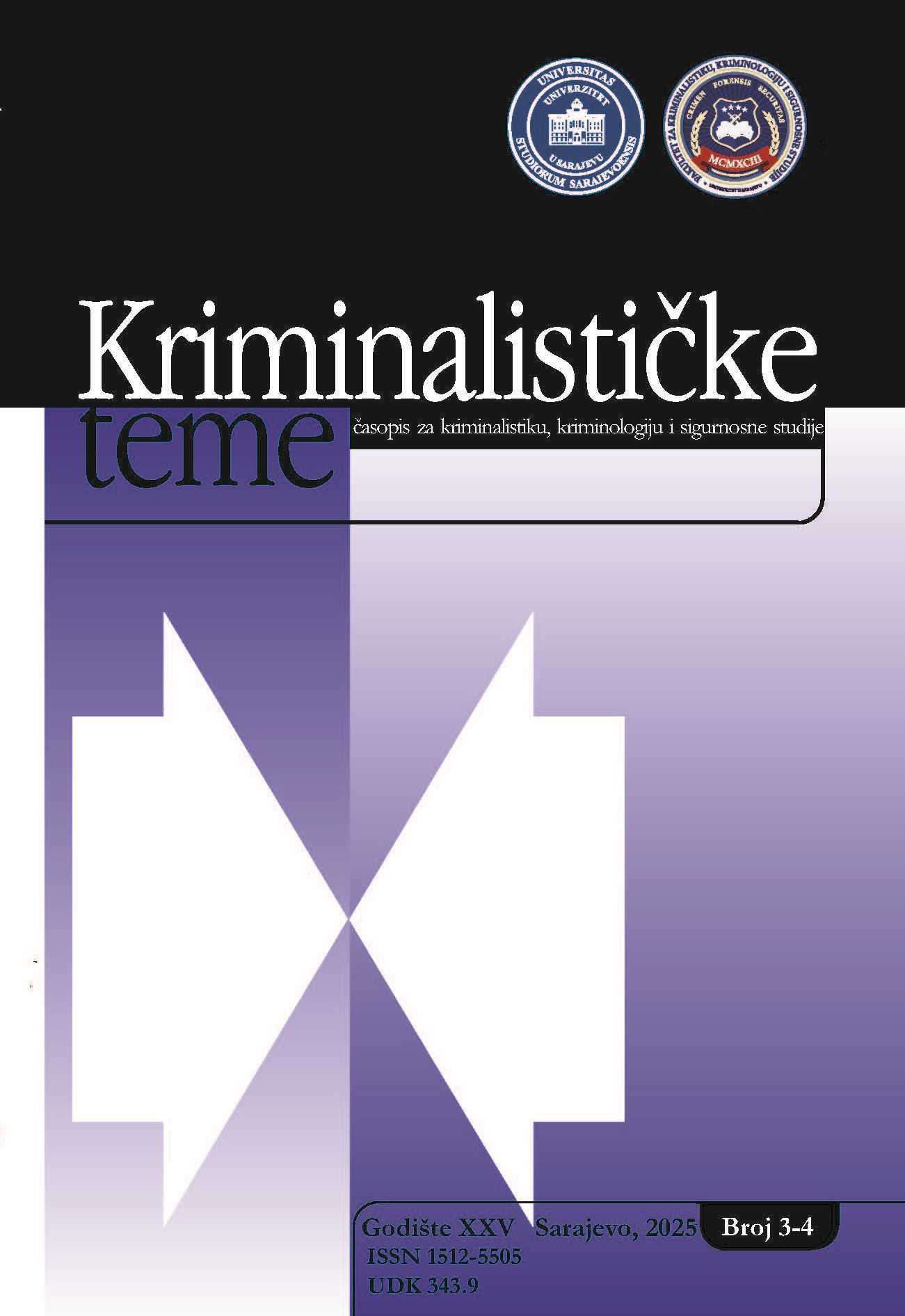 					View Vol. 25 No. 3-4 (2025): Kriminalističke teme
				